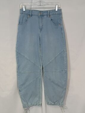 EUC Madden NYC Women's Barrel Jeans with a drawstring hem Size 4 Denim
